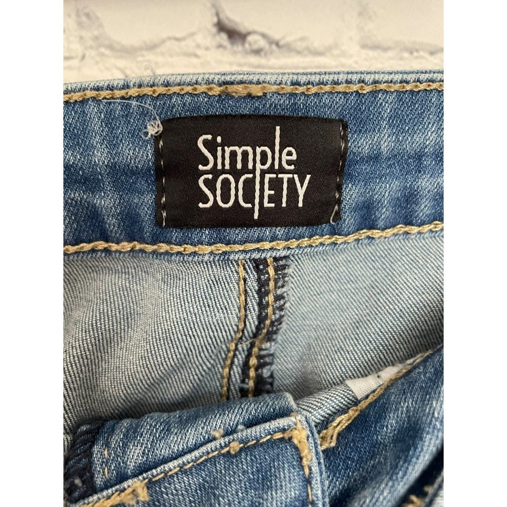 Women's Simple Society Distressed Medium wash Blue jeans size 5/27 - Picture 7 of 8